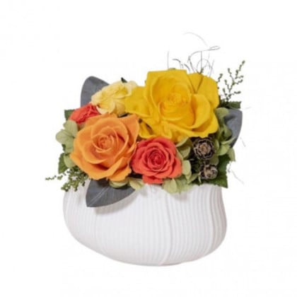 フラワーアレンジ グレーデ イエロー F-6110