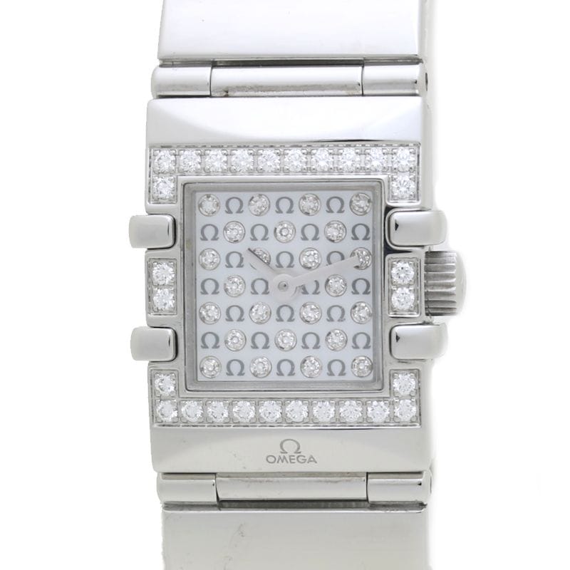 コンステレーション 1539.77.00 クアドラ ミニ ダイヤモンド【磨き済/電池交換済】ステンレススチール レディース /39798【中古】【腕時計】