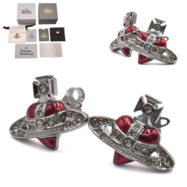 ピアス 6201033K-02S325 EARRINGS ガンメタル レッド