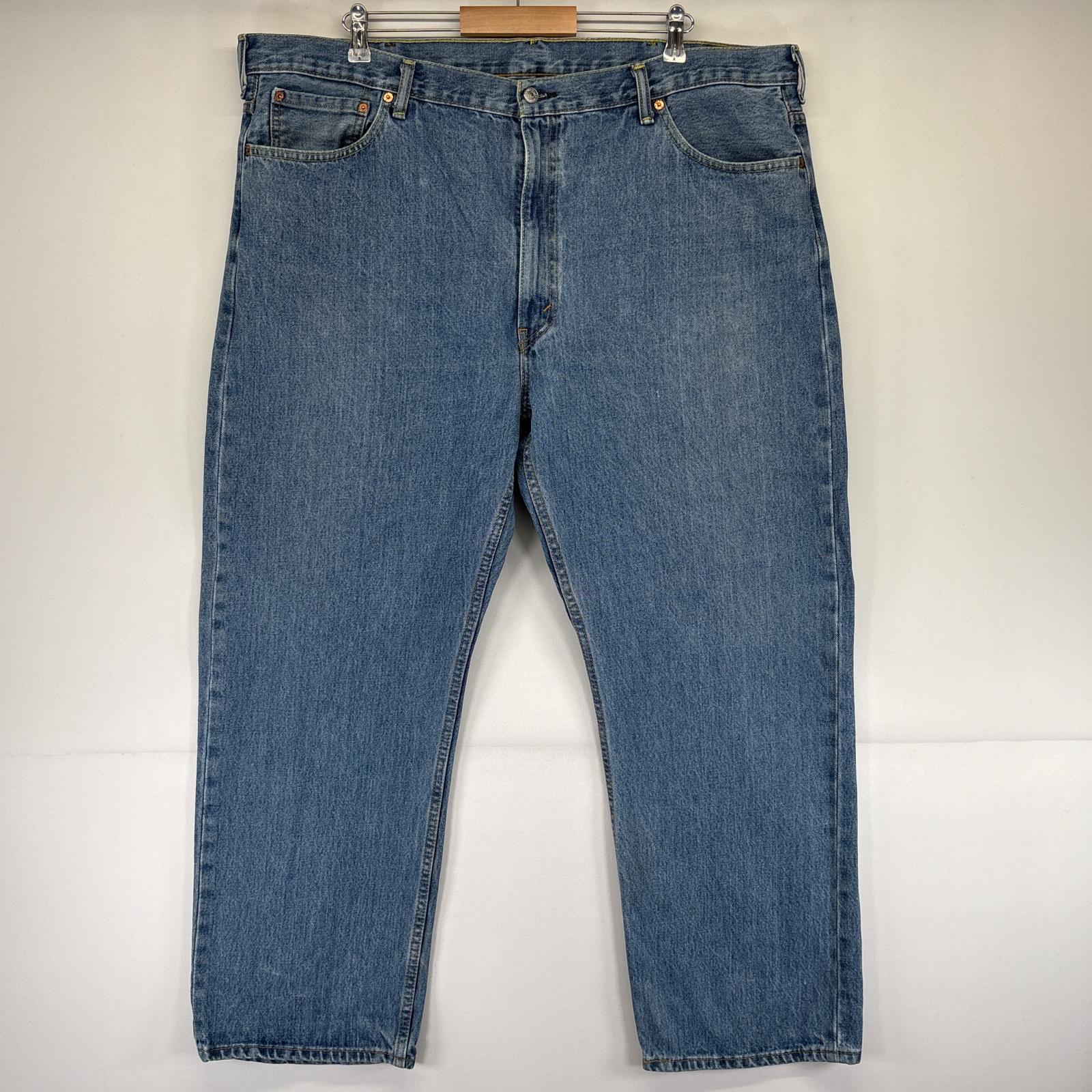 古着 デニムパンツ 505 ストレート 大きいサイズ ジップフライ 5ポケット ジーンズ ジーパン w46 L30 ブルー メンズ