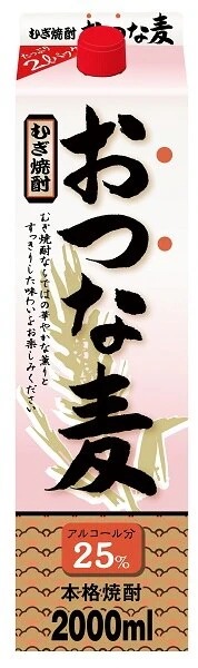焼酎 麦焼酎 おつな麦 25度 2Lパック 1ケース6本入り 合同酒精