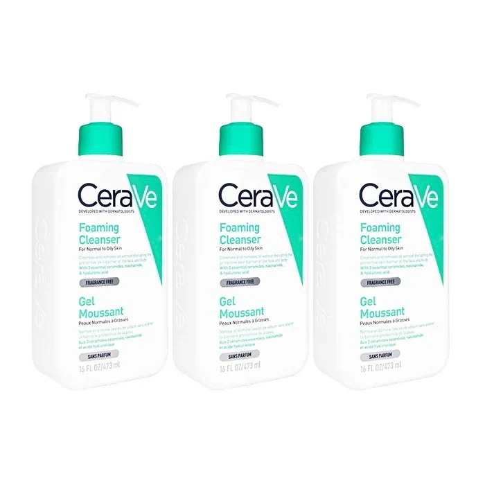 セラヴィ フォーミングクレンザー 473ml 3本 CeraVe Foaming Cleanser クレンジング 敏感肌 低刺激 香料不使用 石鹸成分不使用 海外直送：日時指定不可 ヤマト国際便発送