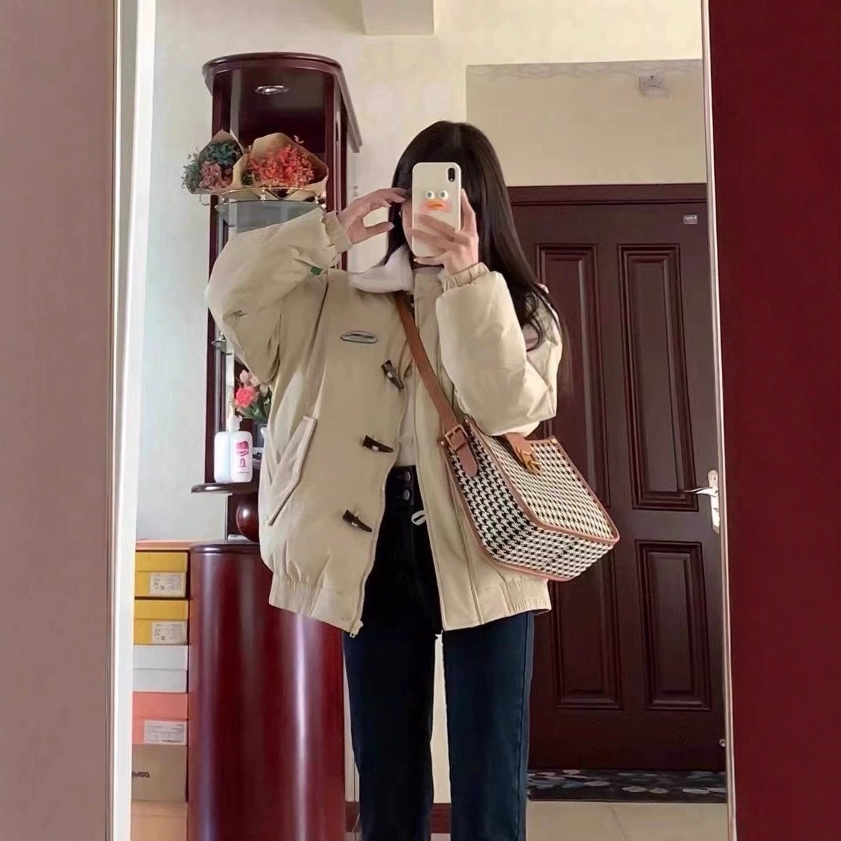 2025秋冬韓国風裏起毛テディベアアウター 女性 大人 ジャケット ルーズ ベー キルティング コート