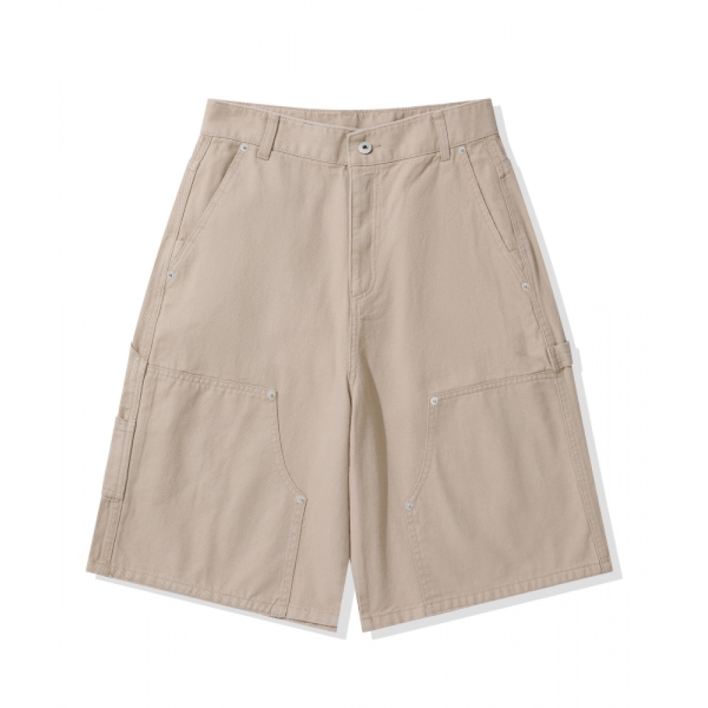 CODEGRAPHY バミューダ カーペンター コットンパンツ_ベージュ