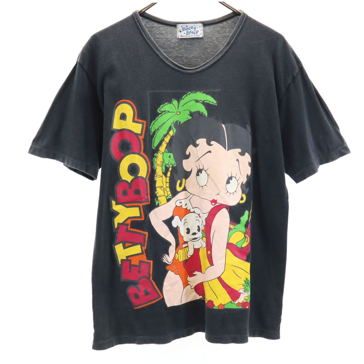 BETTY BOOP ベティブープ 90s 日本製 オールド 半袖 シングルステッチ Tシャツ ブラック メンズ 古着
