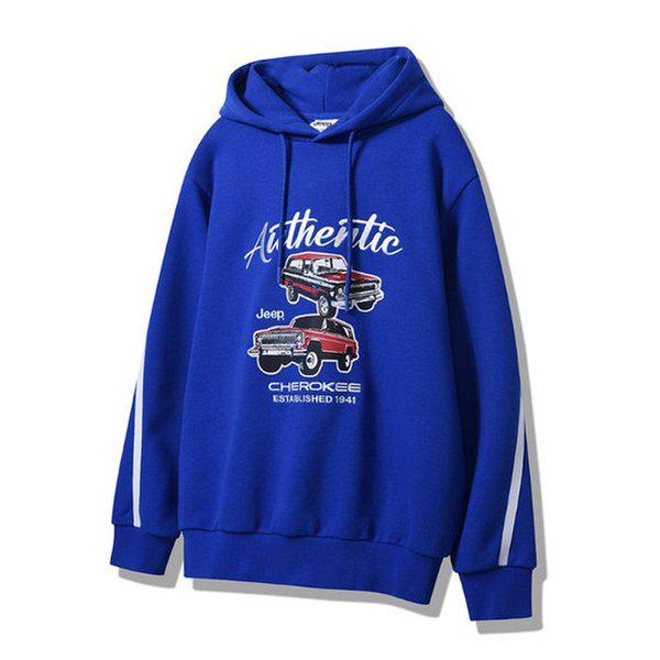 チェロキーテープ配色ルーズフィットセットアップ男女共用フード付きTシャツJP1THU031BL