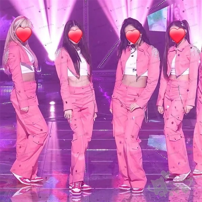 ベストセラーkpop衣装 ダンススーツ 大人 ダンス衣装 レディース ジャズダンス 衣装 セットアップ ヒップポップ ピンク へそ出し 韓国 ダンス衣装 レディース スーツ ジャケット 長袖 トップス