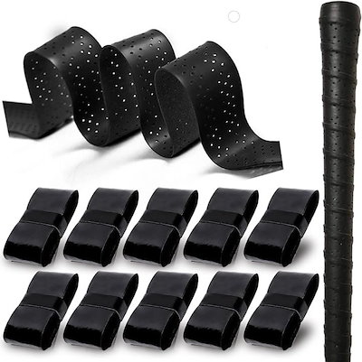 他サイト： ゴルフ グリップテープ 10本セット ルール適合 ドライバー アイアン パター 交換 滑り止め 吸汗 雨天対応(ブラック)の商品画像