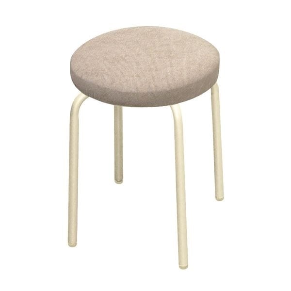 スタッキングチェア 同色4脚セット アイボリーミルキーホワイト 幅305mm 日本製 スチールパイプ セレナスツール