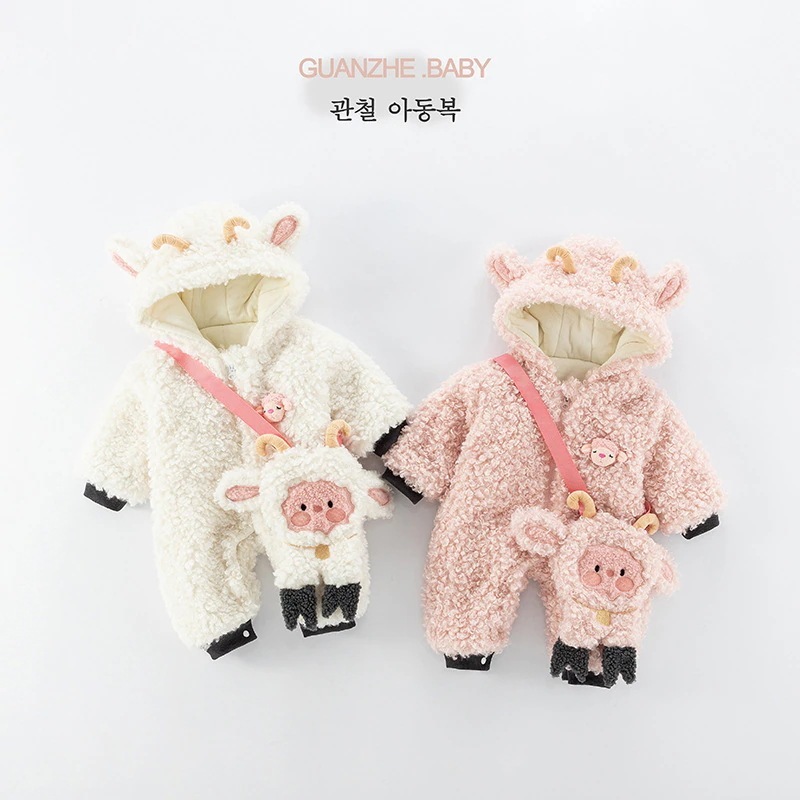 超 綿服 つなぎ 綿入り 可愛い 新生児 冬 ハイハイ服 裏起毛 男女 ベビー服 赤ちゃん