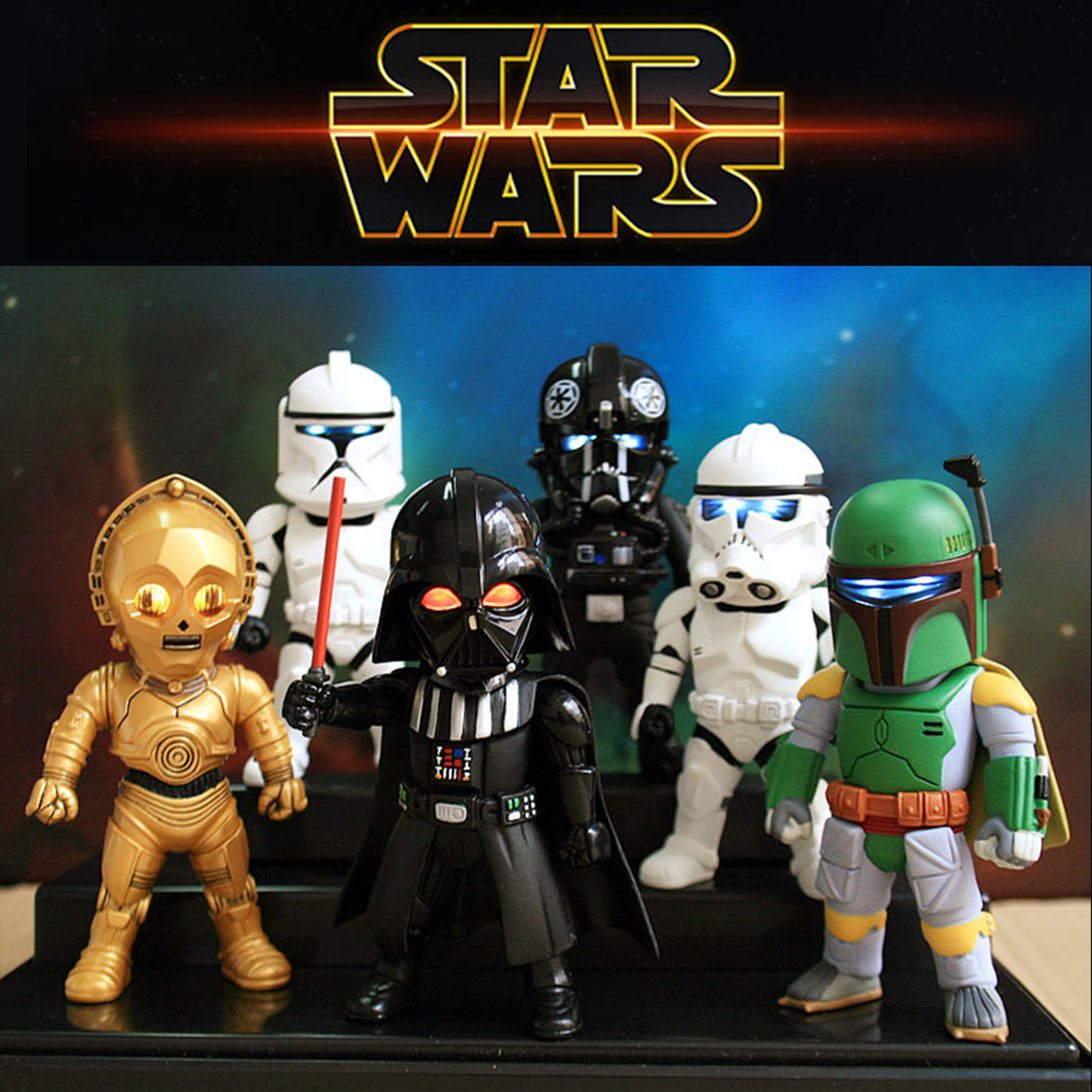 STARWARS図LEDアクション6PCSセット