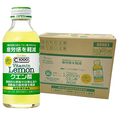 【Amazon.co.jp限定】 ハウスウェルネスフーズ C1000 ビタミンレモンクエン酸 With 機能性表示食品　140ml30本