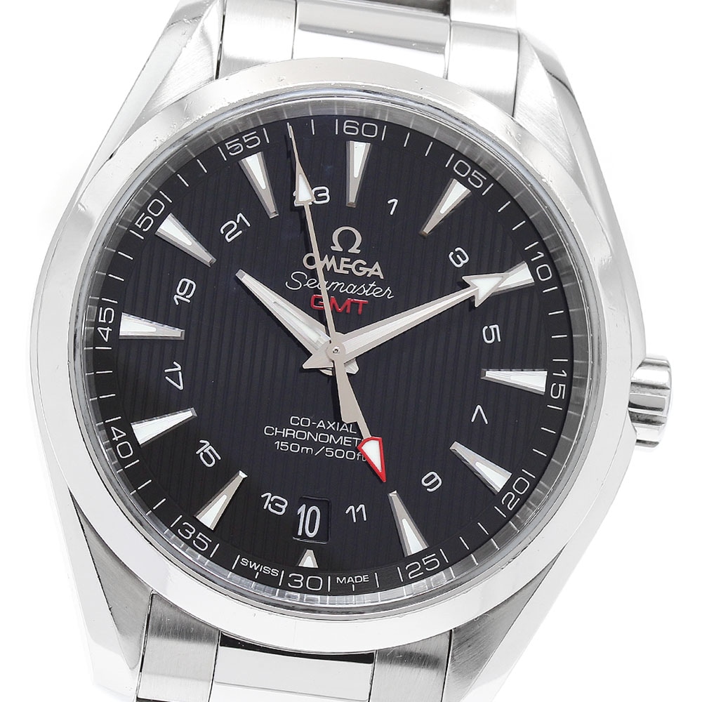 オメガ OMEGA 231.10.43.22.01.001 シーマスター アクアテラ GMT デイト 自動巻き メンズ _902201【中古】