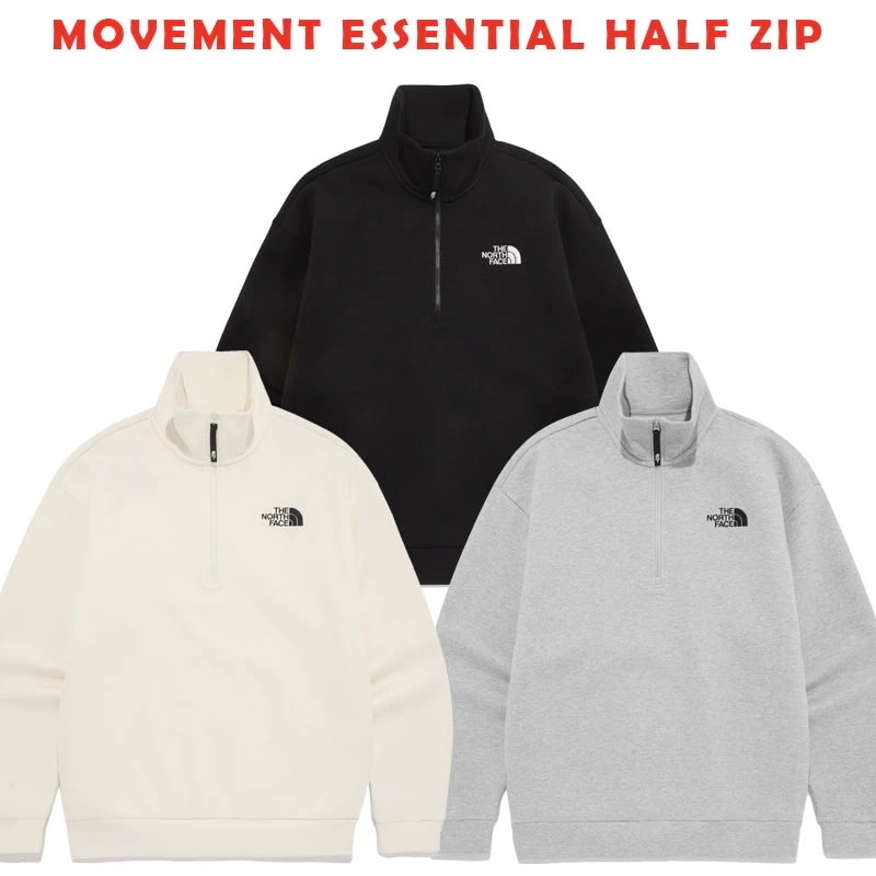 韓国正規品保証 関税負担なし NM5MQ52A MOVEMENT ESSENTIAL HALF ZIP デイリー 基本 着装 男子 女子 人気 韓国 ファッション 男女共用 アウトドア