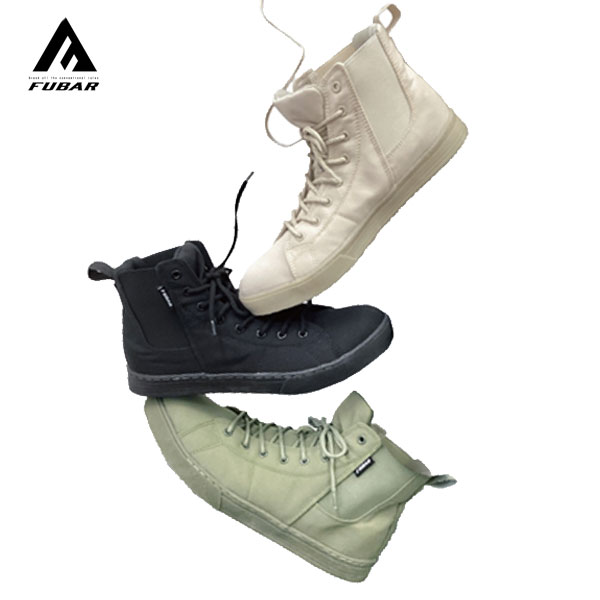おたふく手袋 FUBAR フーバー FB-846 ワークシューズ キャンバスハイカット サイドゴア 作業靴