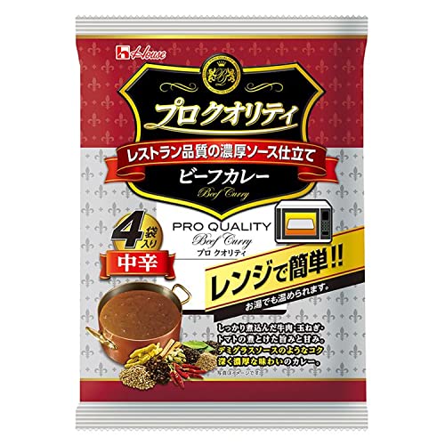 ハウス プロクオリティ ビーフカレー 4袋入り 中辛 680g ×6袋 [レンジ化対応レンジで簡単調理可能] 4,704円