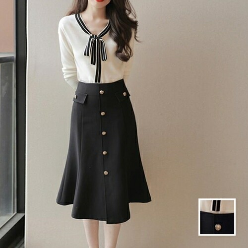パーティードレス 結婚式 セットアップ スカートセット ワンピース 韓国 ファッション レディース 秋 冬 カジュアル コーデ シンプル 定番 セレカジ 20代 30代 40代 2025 モノト
