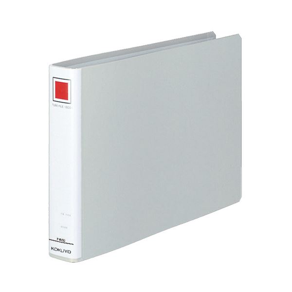 (まとめ) コクヨ チューブファイル(エコ) 片開き A4ヨコ 300枚収容 背幅45mm シルバー フ-E635C 1冊 (×10セット)