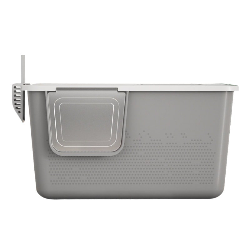 猫トイレ ドーム型 ふた付き 大型猫 猫用トイレ本体 大きめ ドーム型タイプ コンパクト 2WAY 密閉式 抗菌防臭 上から猫トイレ ニャンとも清潔トイレ イエローグレーホワイト