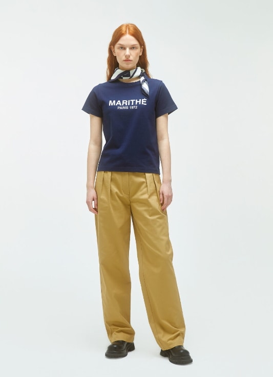 【MARITHEFRANCOISGIRBAUD】 W REGULAR LOGO TEE : NAVY