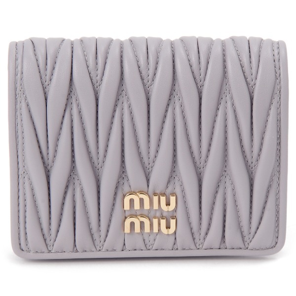 ミュウミュウ 二つ折り財布 ライトパープル 5MV204 AFPP F0230 BI FOLD WALLET GLICINE グリシーヌ 並行輸入品