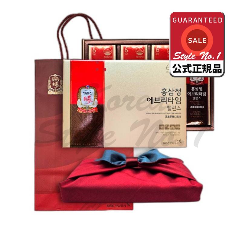 紅参精エブリタイムバランス20包200ml包装ショッピングバッグプレゼント