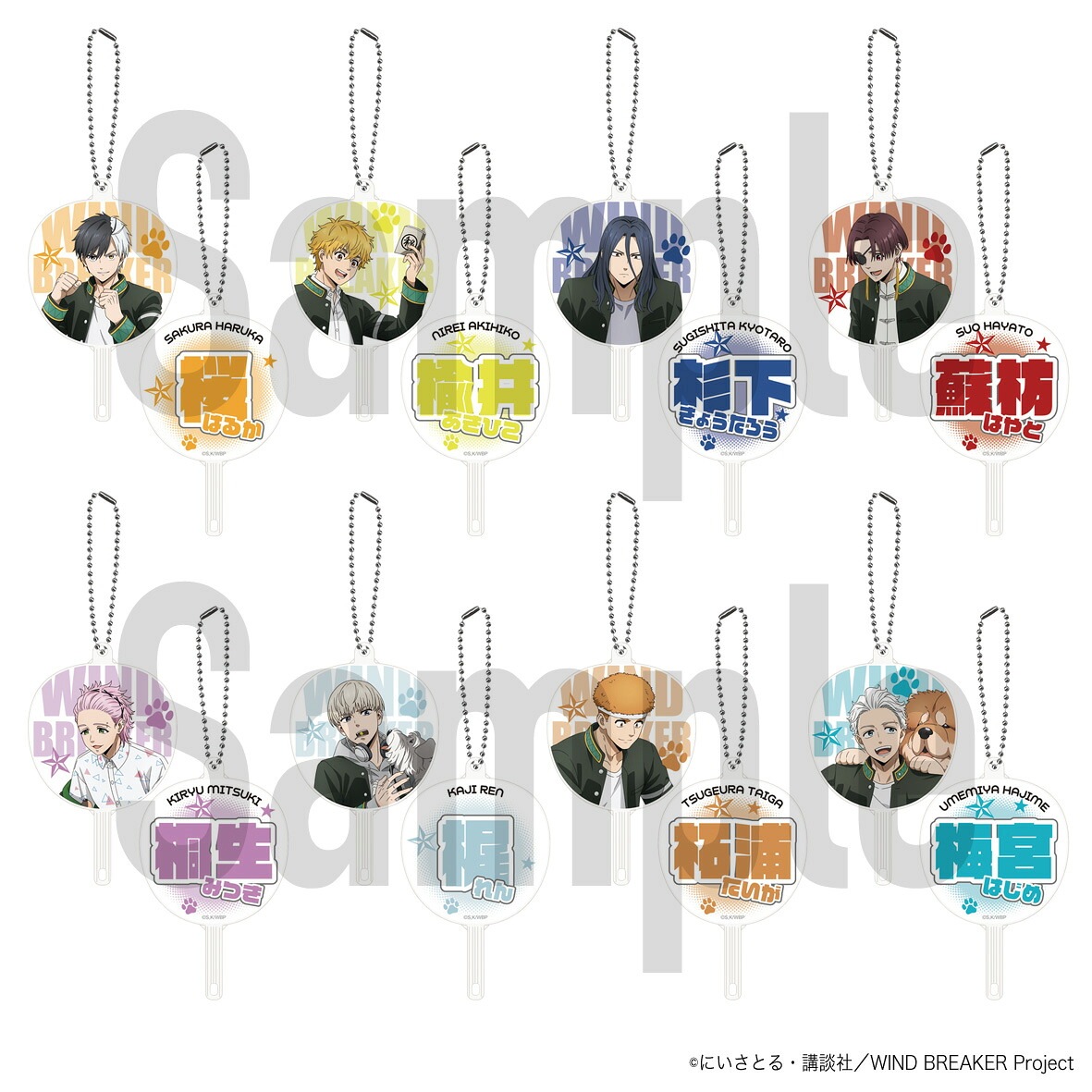 【新品/公式】 WIND BREAKER_トレーディングFAN fan キーホルダー　全8種【コンプリートBOX/8個入り】 公式グッズ 公式ライセンス colleize コレイズ アニメ キャラクタ