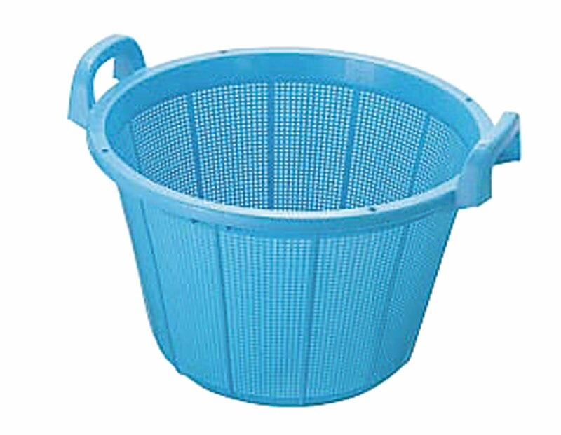 新輝合成 トンボアシスト カラー手付ザル 55型 ブルー