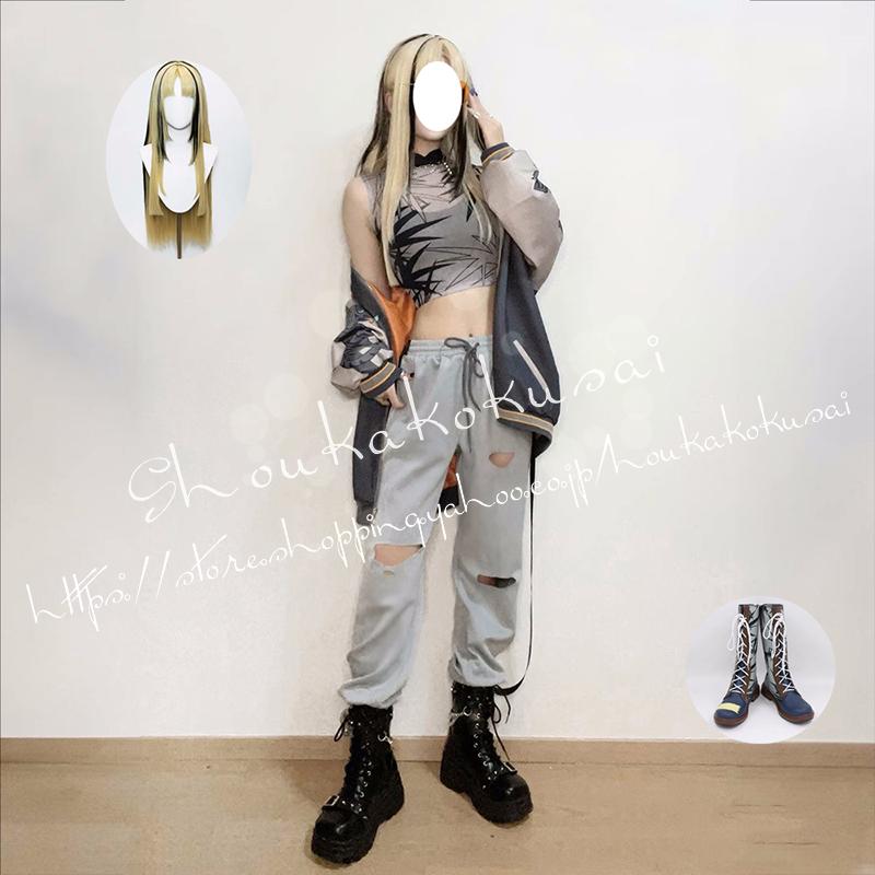 2026 新品 Ghololive DEVIS 虎 金 妃 笑 こがね KoganeiNiko コスプレ衣装 ウィッグ 靴 常 服 ハロウィン 仮装 クリスマス アクティビティ