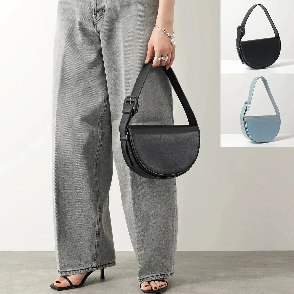 HVISK ヴィスク ワンハンドルバッグ NOMI レディース ハンドバッグ ショルダーバッグ 半月型 鞄 カラー2色 【mega】