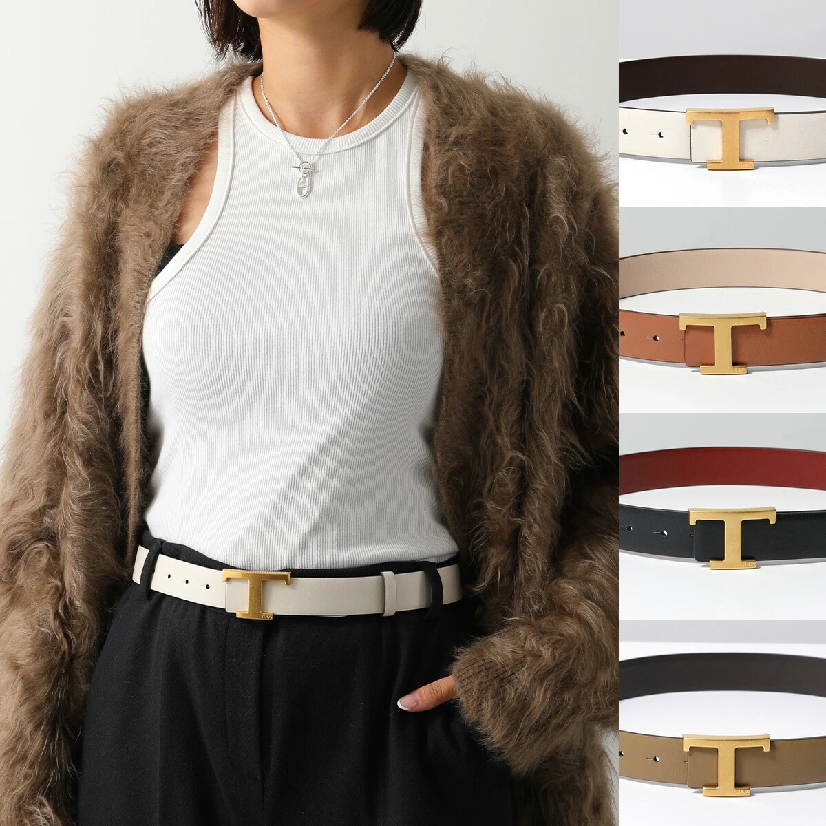 TODS トッズ ベルト T TIMELESS Tタイムレス XCWTSB10100RBR レディース レザー リバーシブル カラー5色 58,764円