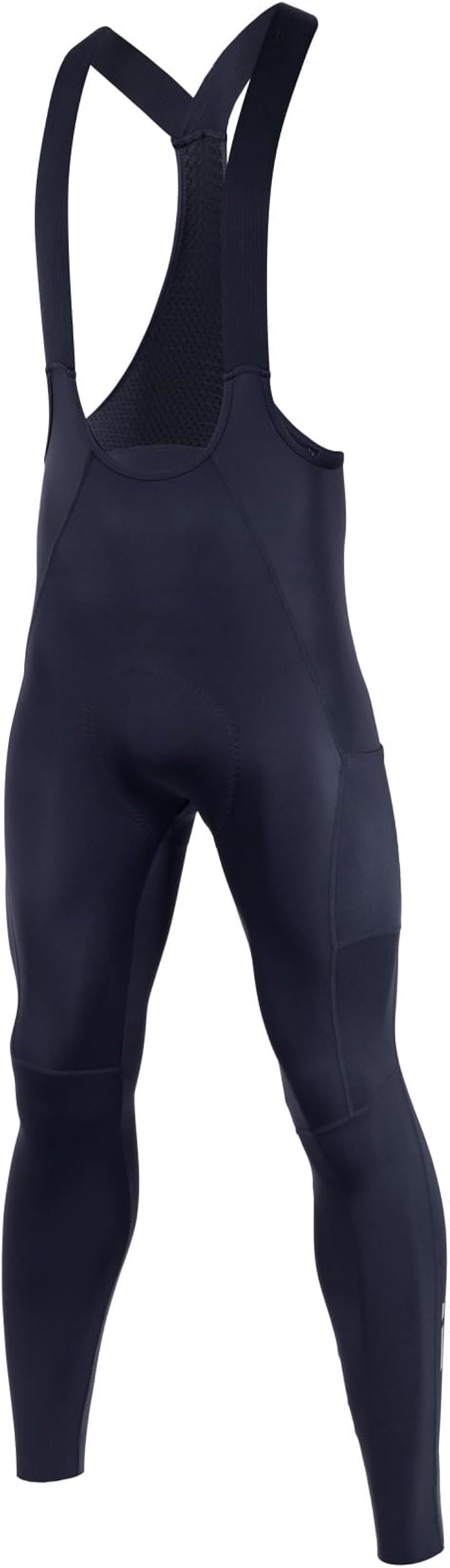 メンズ サイクルパンツ サイクルビブパンツ ロング ビブタイツ サイクリング ロードバイク サイクルウエア 4Dパッド 通気 速乾 弾力 ポケット 反射材(ネイビー, 2XL)
