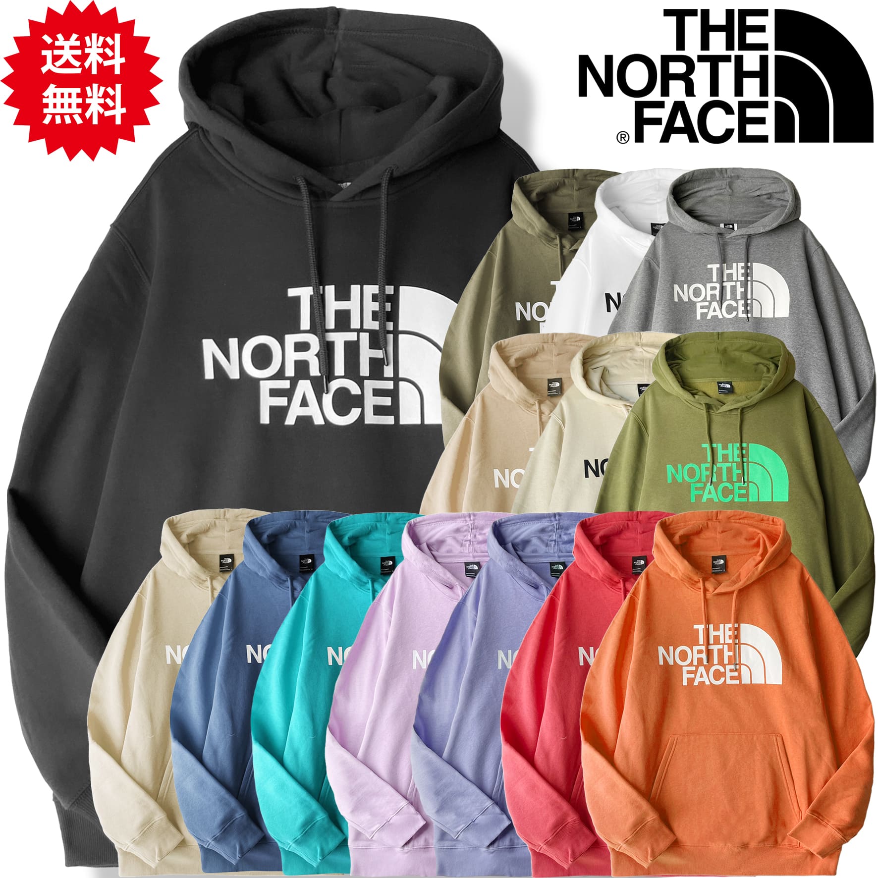 パーカー フーディー メンズ レディース ハーフドーム 定番 フロントプリント Half Dome Hoodie ビッグロゴ 大きいサイズ ビッグサイズ アウトドア 人気 おしゃれ かっこいい 海外仕