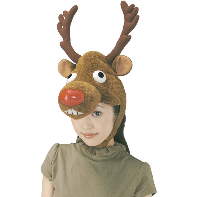 トナカイキャップ おとぼけ君(おとぼけトナカイハット) 【 小物 面白 変装グッズ 帽子 クリスマス コスプレ おもしろ 笑える 仮装 爆笑 かぶりもの 】