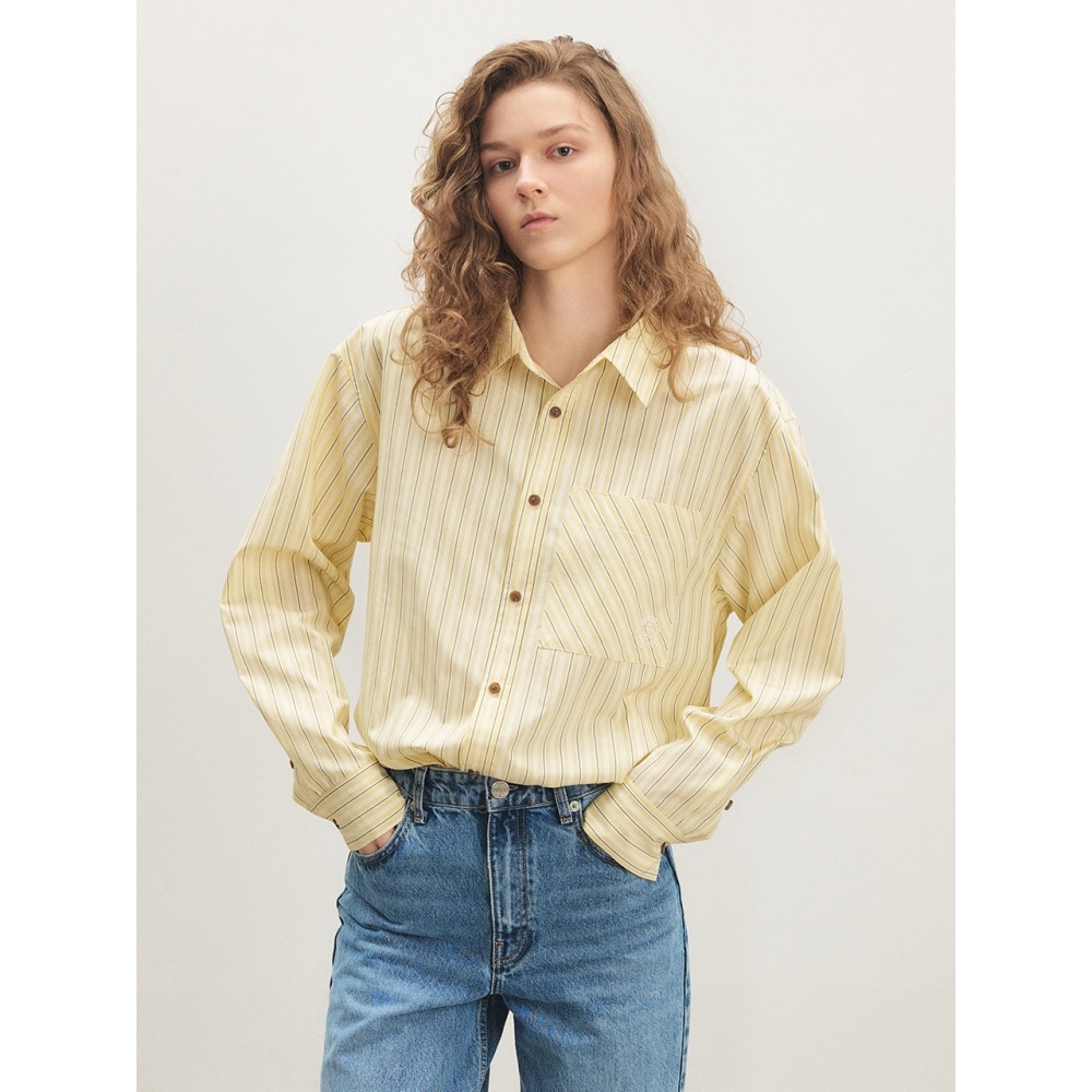 CITYBREEZE ストライプポケットシャツイエロー 12,052円