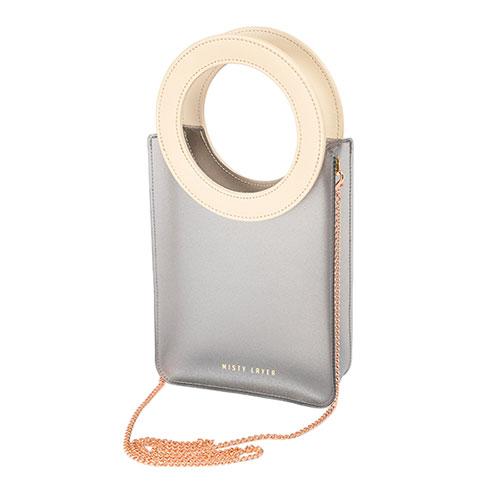 ボディバッグ ミストをまとうような柔らかい透け感と上品な風合い スモーク