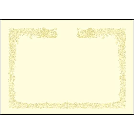 OA賞状用紙 雲なし A3判 縦書用 クリーム 100枚 タカ印 10-1487