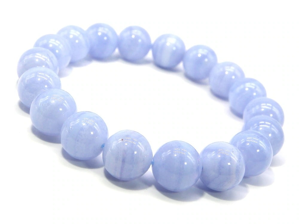 ブルーレースアゲート ブレスレット 10mm パワーストーン ブレスレット メンズ レディース 天然石 数珠 アクセサリー メンズブレスレット レディースブレスレット パワーストーンブレスレ h667