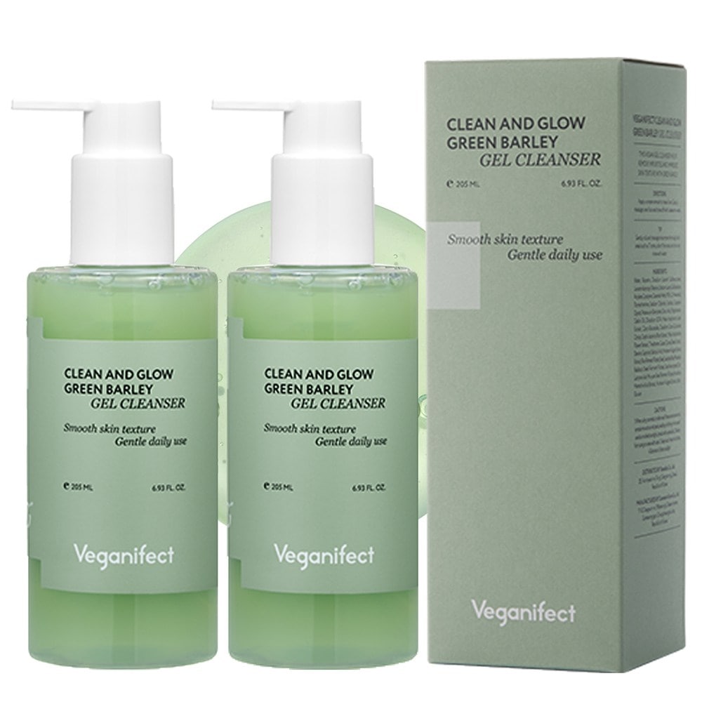 [韓国化粧品]クリーン＆グロー 青麦クレンジングジェル 205ml ( 毛穴ケア / 保湿ケア / 角質ケア / 皮脂除去 / 鎮静)