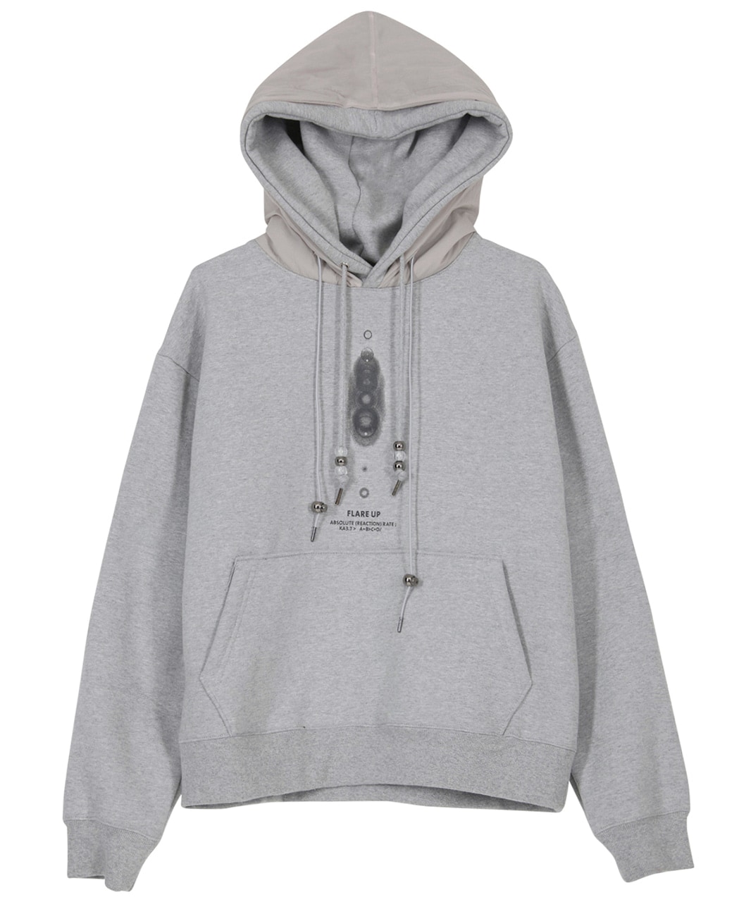 【FLAREUP】 EVENT HORIZON LAYERED HOODIE : GRAY