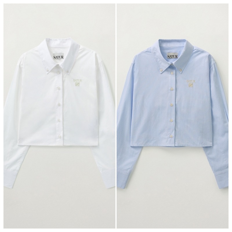 【SATUR】 (W) BARRIE CLASSIC SOLID CROP SHIRT : 2COLORS 14,707円