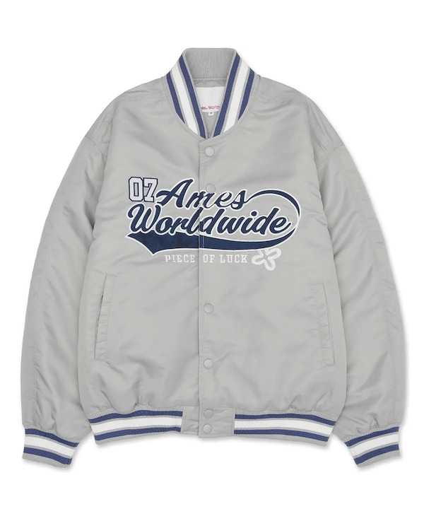 ★AMES-WORLDWIDE★NYLON STADIUM JACKET NAVY★正規品/送料込 AMES-WORLDWIDE] NYLON STADIUM JACKET NAVY | もごつ