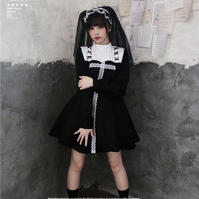 2021ハロウィーン星物語暗黒lolita洋服日常op茶会重工ロリータワンピース