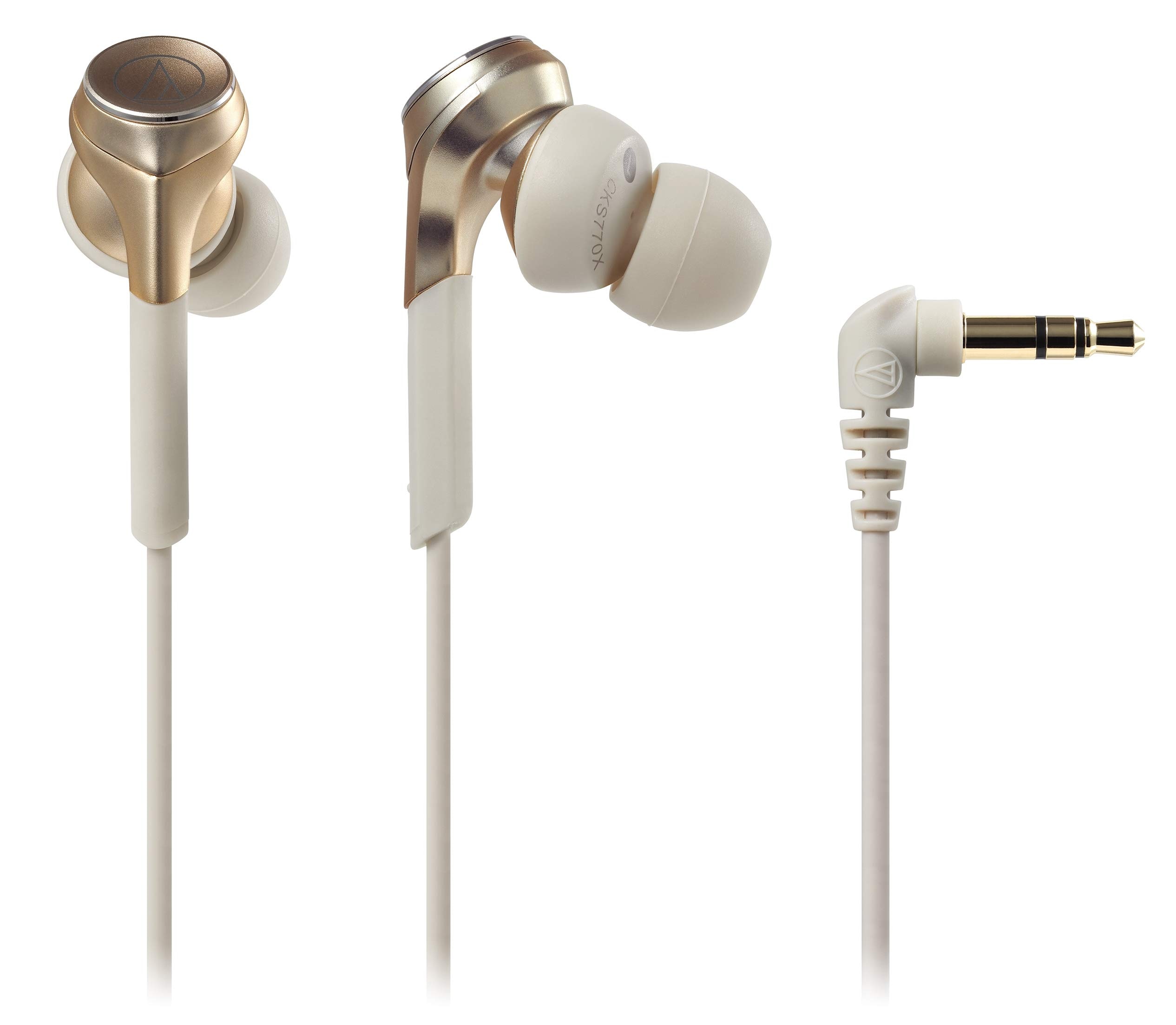 オーディオテクニカ SOLID BASS カナル型 イヤホン 有線 重低音 ハイレゾ音源対応 シャンパンゴールド ATH-CKS770X CG