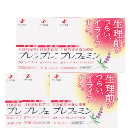 【第2類医薬品】プレフェミン 月経前症候群（PMS）治療薬 30錠【6個セット】 【メール便】(4987103048497-6) 8,085円