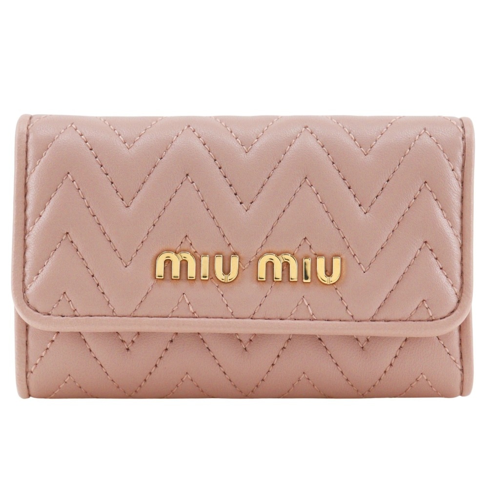 マテラッセ 5PG222 キーケース レザー ピンク レディース 中古品 A+ランク