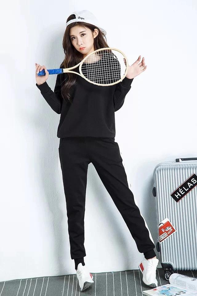 上下セット 二点セット ツーピース ルームウェア 部屋着 スウェット ジャージ 長袖 クルーネック ラウンドネック ポケット プルオーバー トレーナー トップス ボトムス オールシーズン シンプル