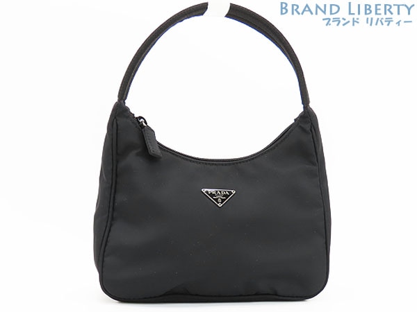 新品同様プラダナイロンワンショルダーバッグホーボーバッグミニバッグハンドバッグアクセサリーポーチナイロンMV515