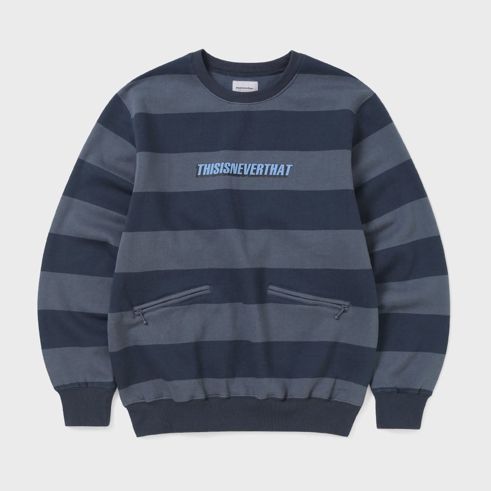 これは決してそのプリント柄のストライプクルーネックスレートではありません