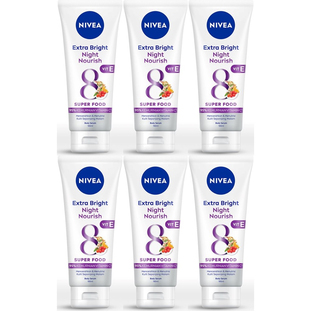 まとめ買いセット Extra Whiteシリーズ ボディセラム 180ml x ６本セット Night Nourish 海外直送品